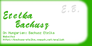 etelka bachusz business card